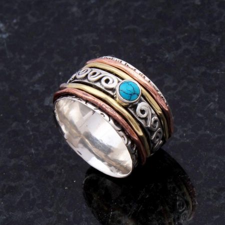 Edgy Pearl 925 Sterling Silver Ring